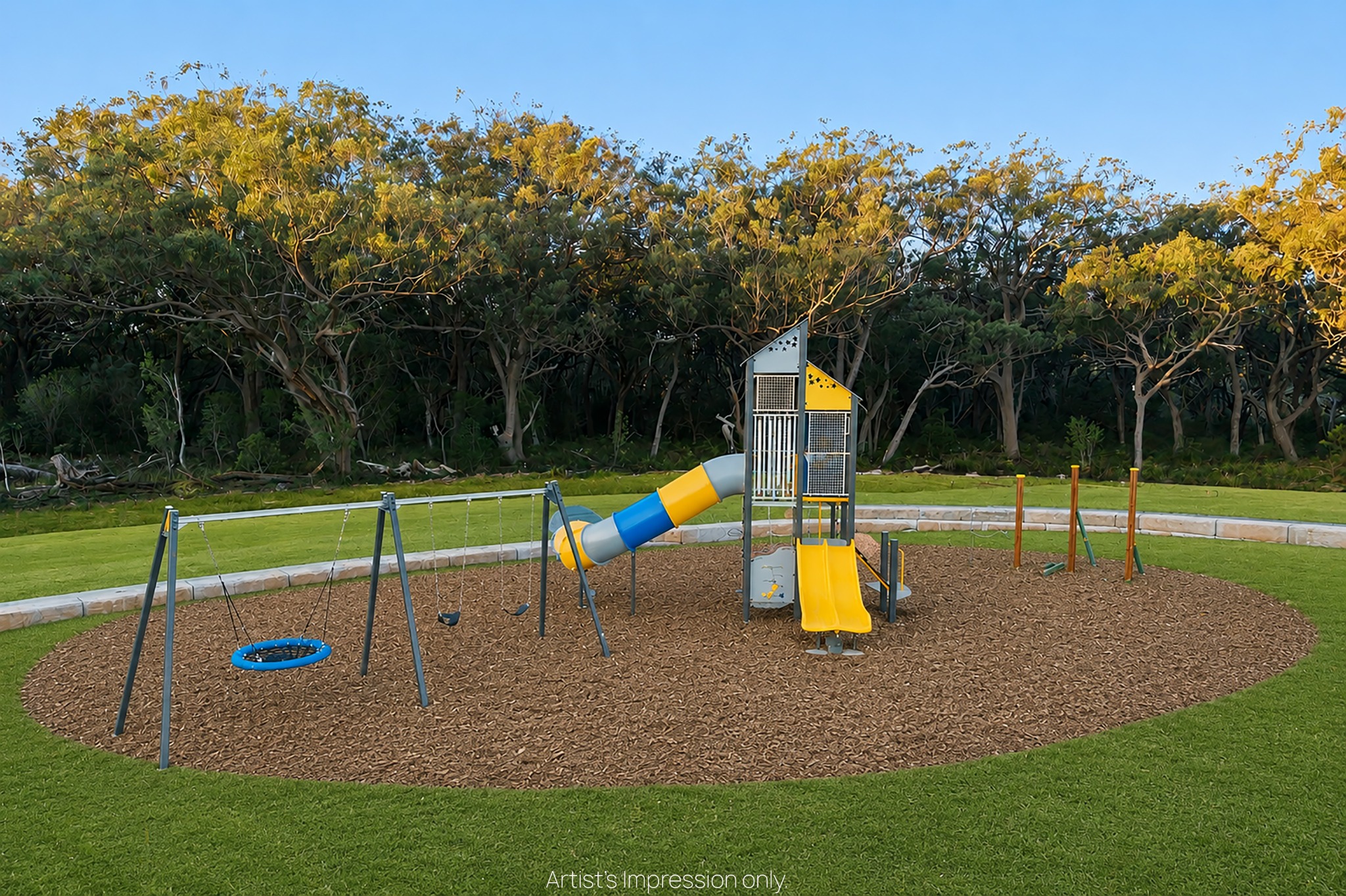 Artist's impression of the proposed public park at Saltwater Links